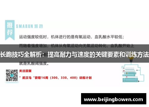 长跑技巧全解析：提高耐力与速度的关键要素和训练方法
